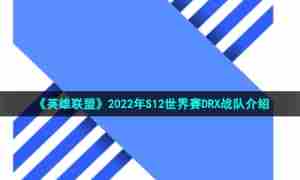 《英雄联盟》2022年S12世界赛DRX战队介绍