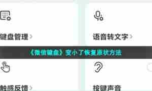 《微信键盘》变小了恢复原状方法